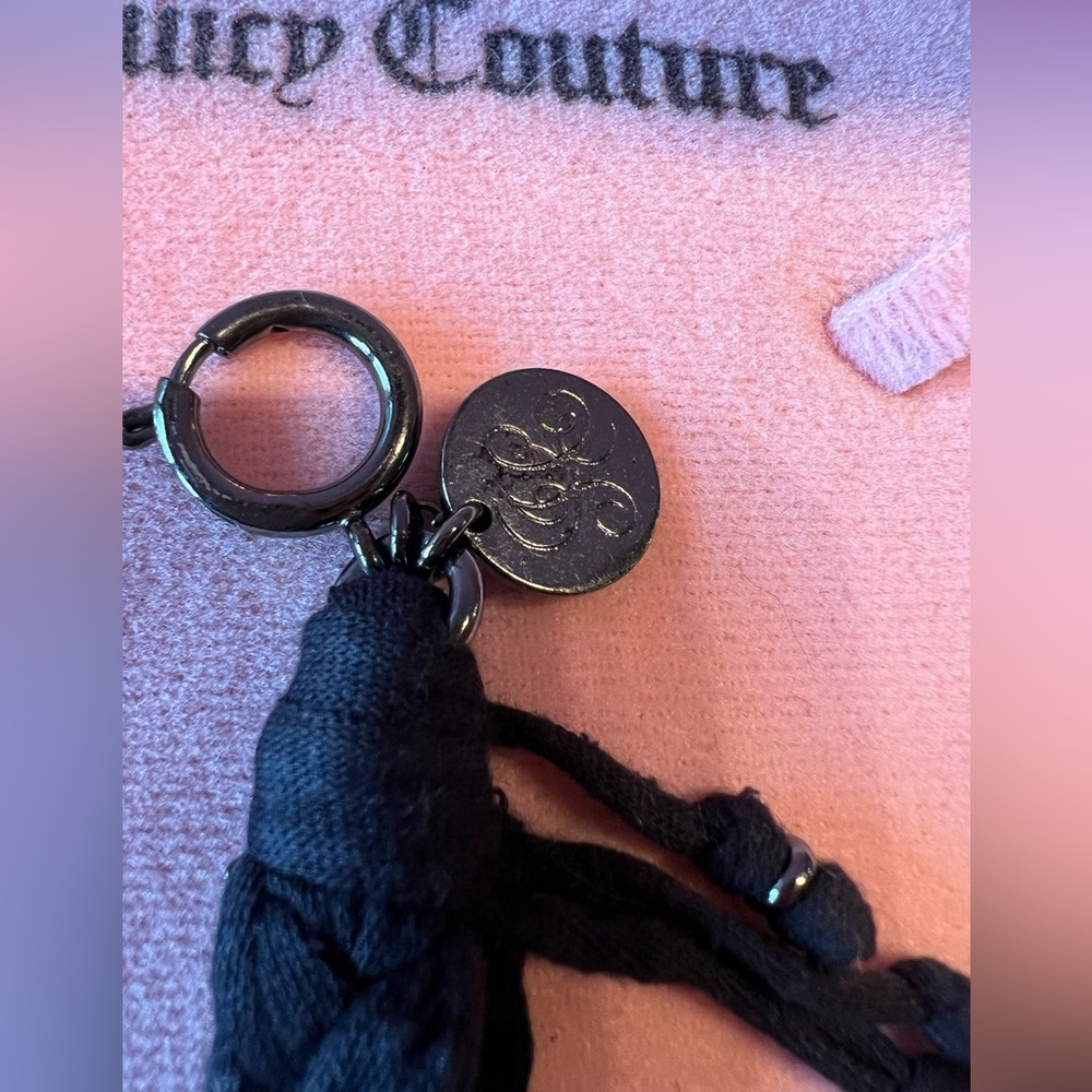 Juicy Couture Black Material and Chain Braided Bracelet - Picture 4 of 6